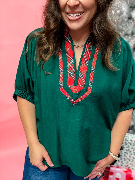 Merry Plaid Pullover