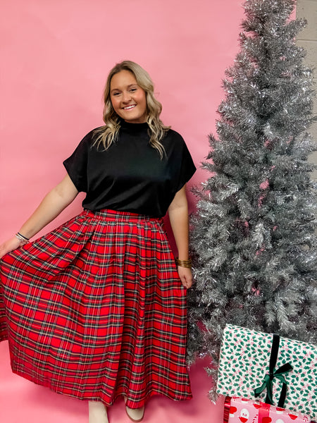 Holly Jolly Plaid Skirt