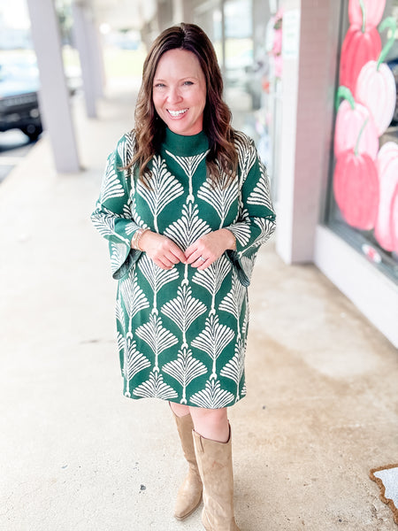 Evergreen Elegance Sweater Dress