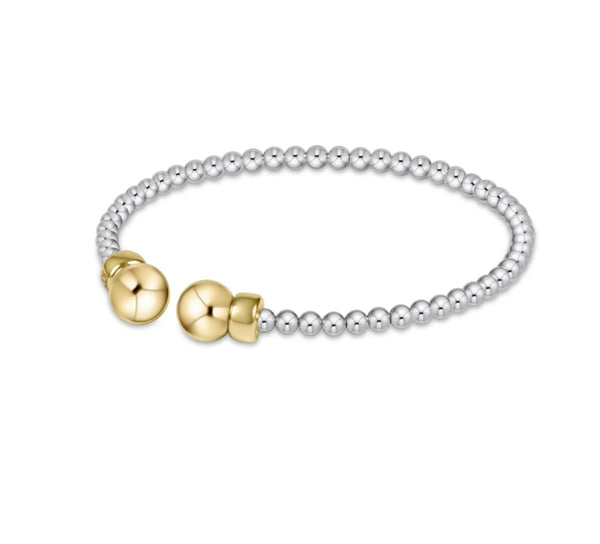 Enewton Classic Sterling Mixed Metal 3mm Bead Cuff