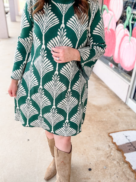 Evergreen Elegance Sweater Dress