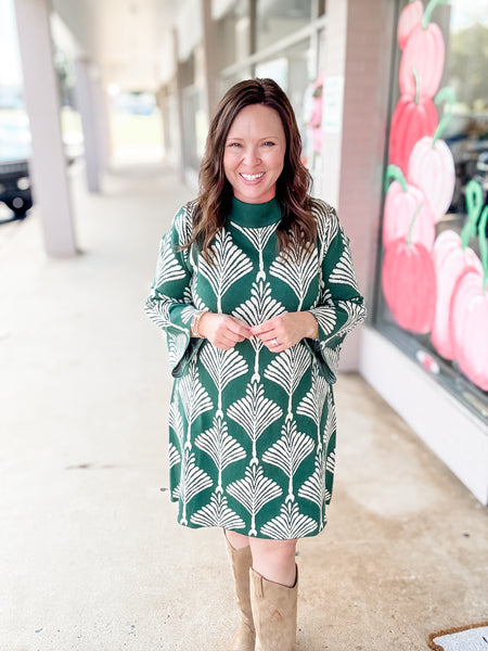 Evergreen Elegance Sweater Dress