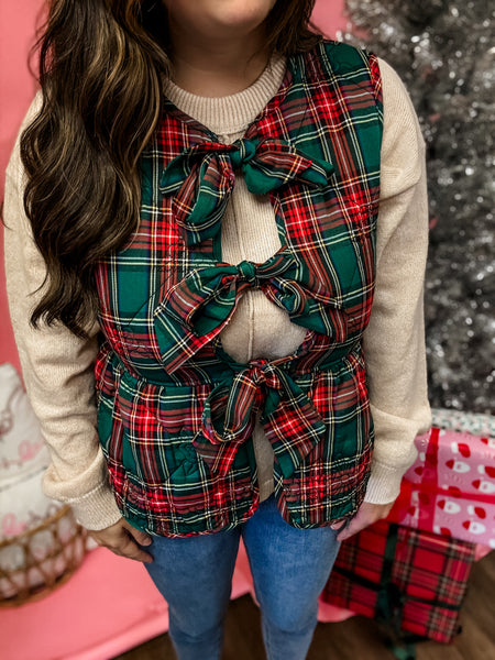Holly Jolly Plaid Vest