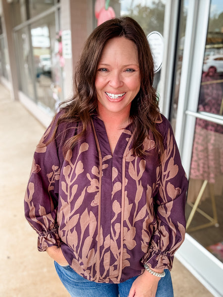 Plum Petals Blouse