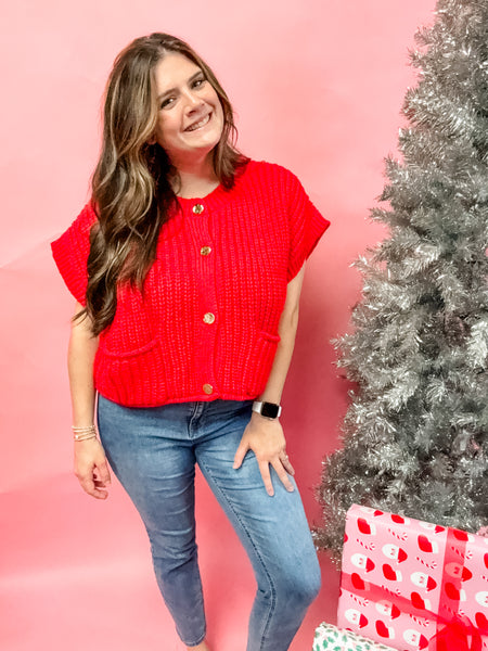 Hollyberry Knit Vest