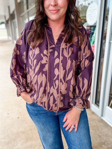Plum Petals Blouse