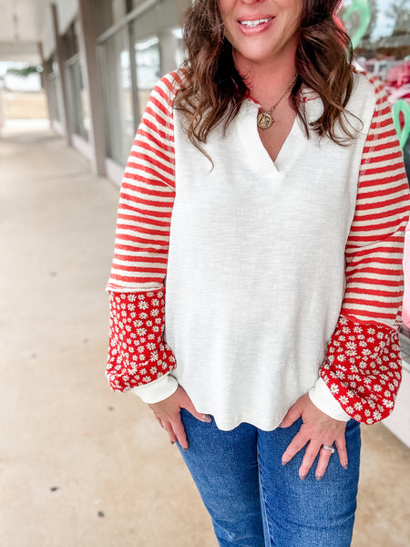 Candy Stripe Cozy Pullover