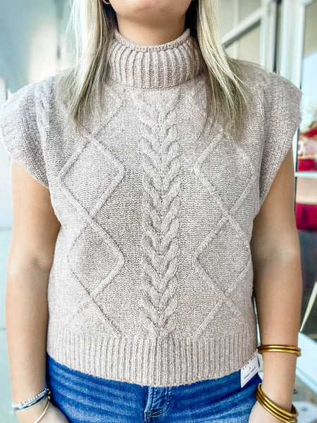 Cozy Cable Knit Sweater Vest