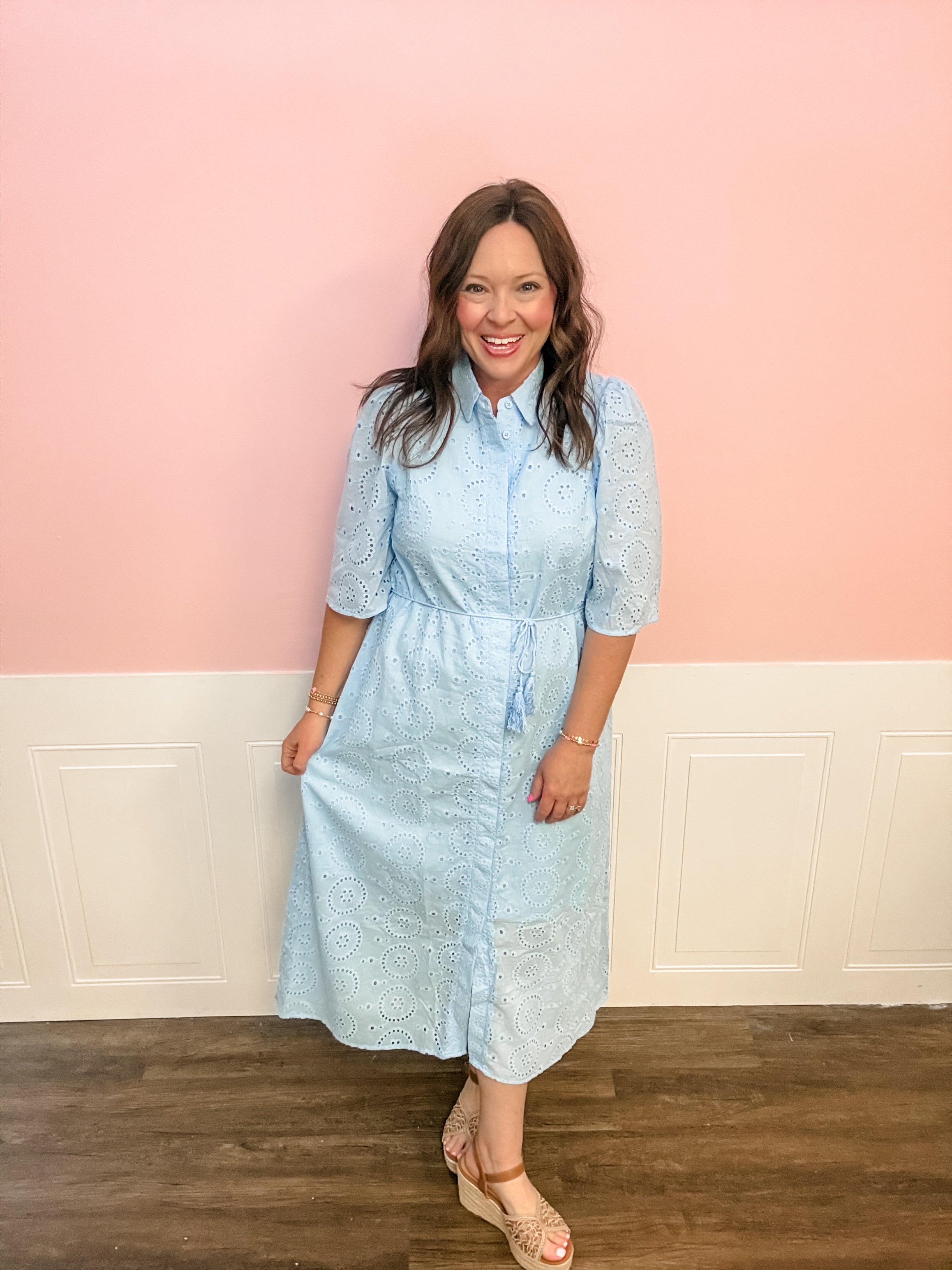 Bluebell Grace Eyelet Dress Just a Small Town Girl Bluebell Grace Eyelet Dress Just a Small Town Girl