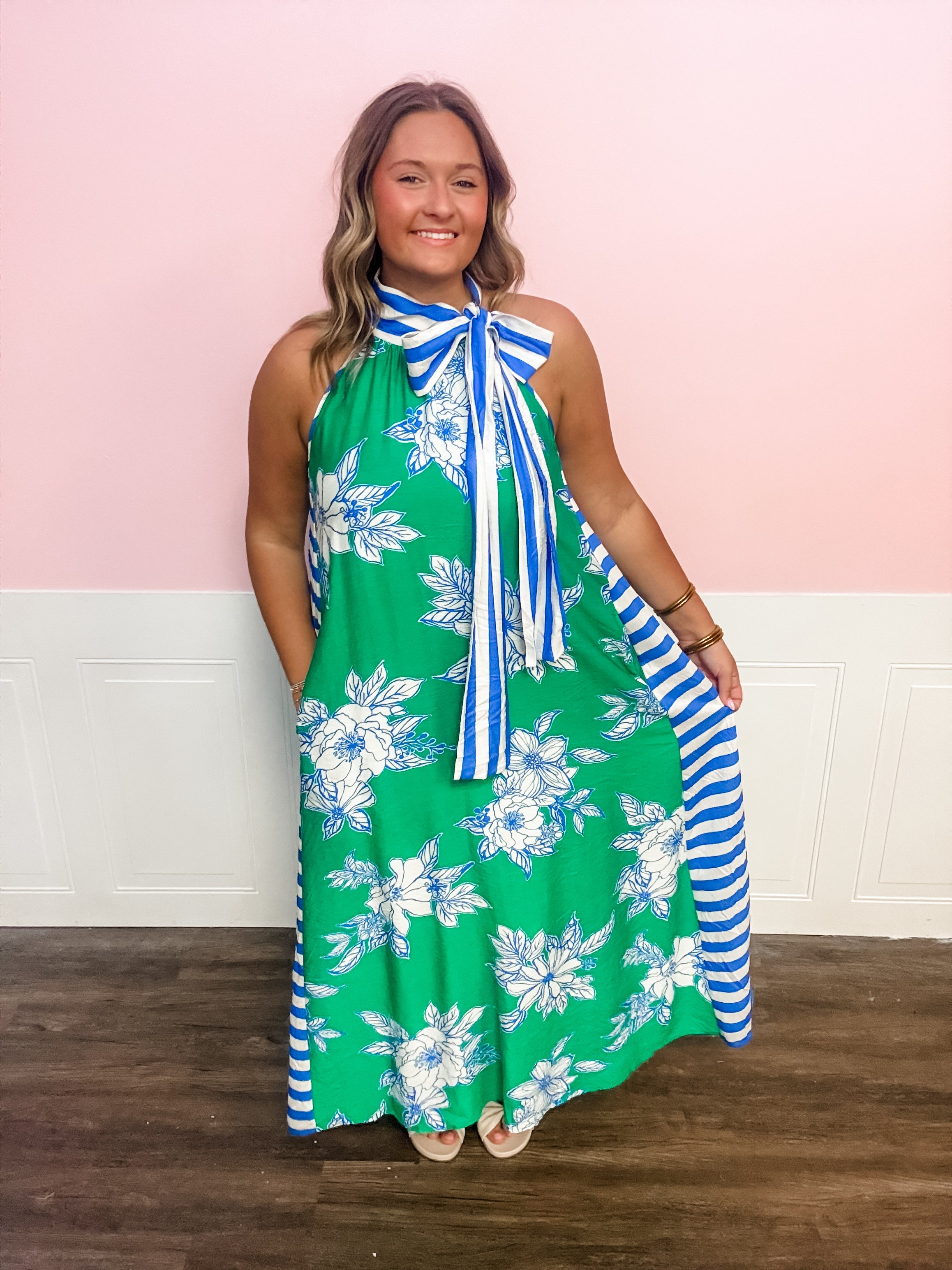 Seaside Scarf Halter Dress – Just a Small Town Girl