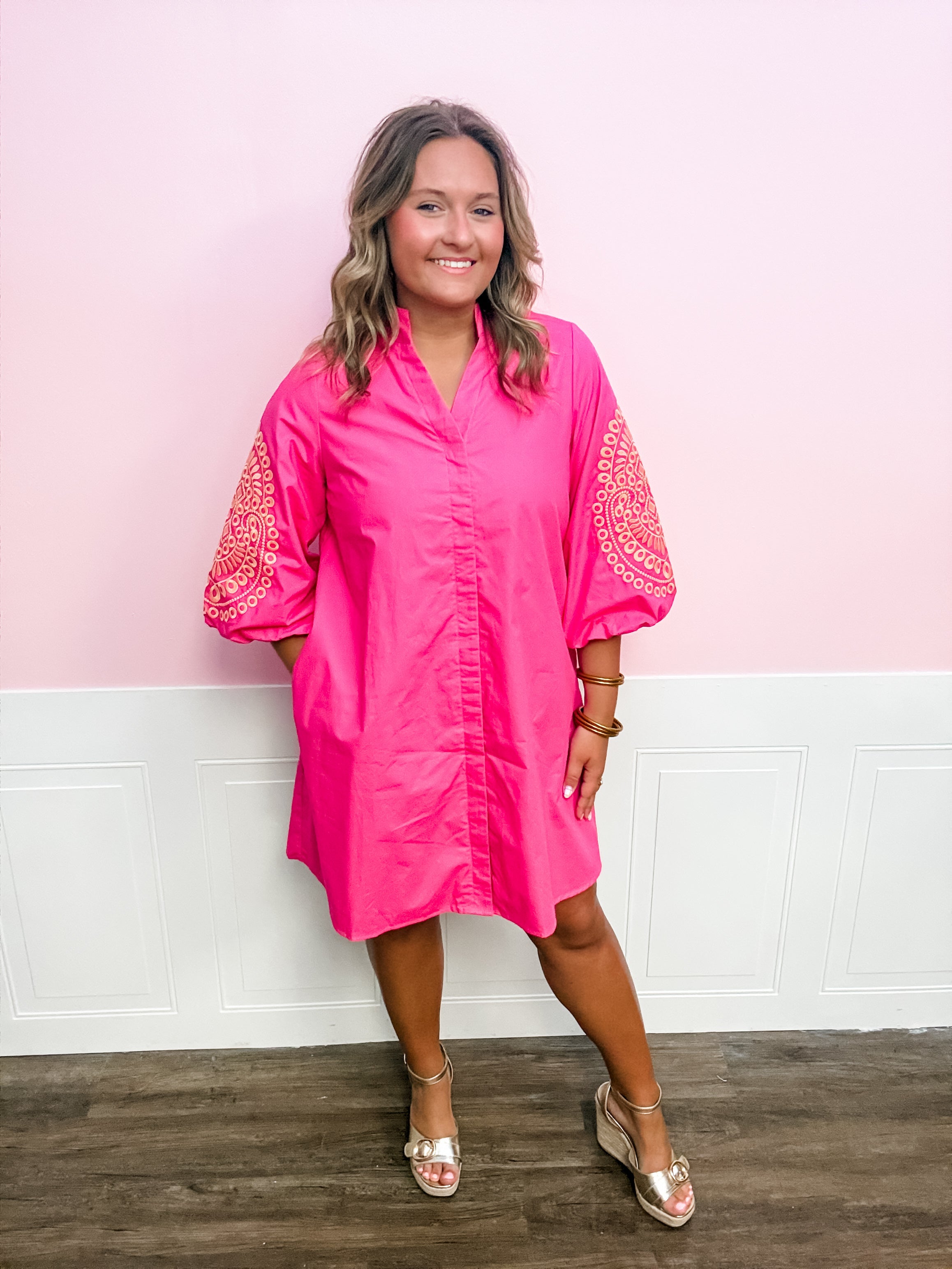 The Bold Bloom Embroidered Dress – Just a Small Town Girl