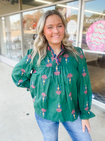 Woodland Whimsy Blouse: Plus