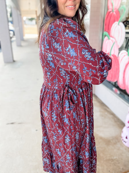Autumn Vine Maxi Dress