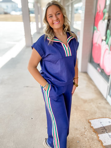Sporty Stripe Lounge Set