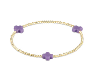 Enewton 2mm Signature Cross Bracelet: Purple