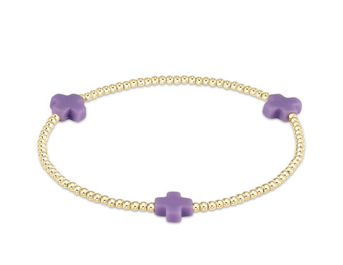 Enewton 2mm Signature Cross Bracelet: Purple