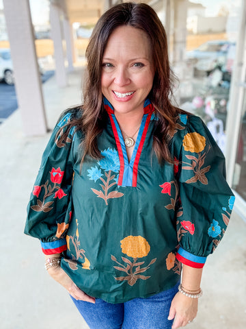 Autumn Bloom Blouse – Plus