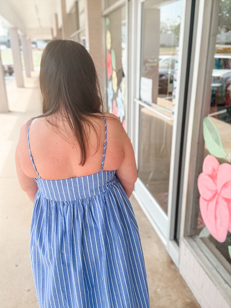 Chambray Striped Dress