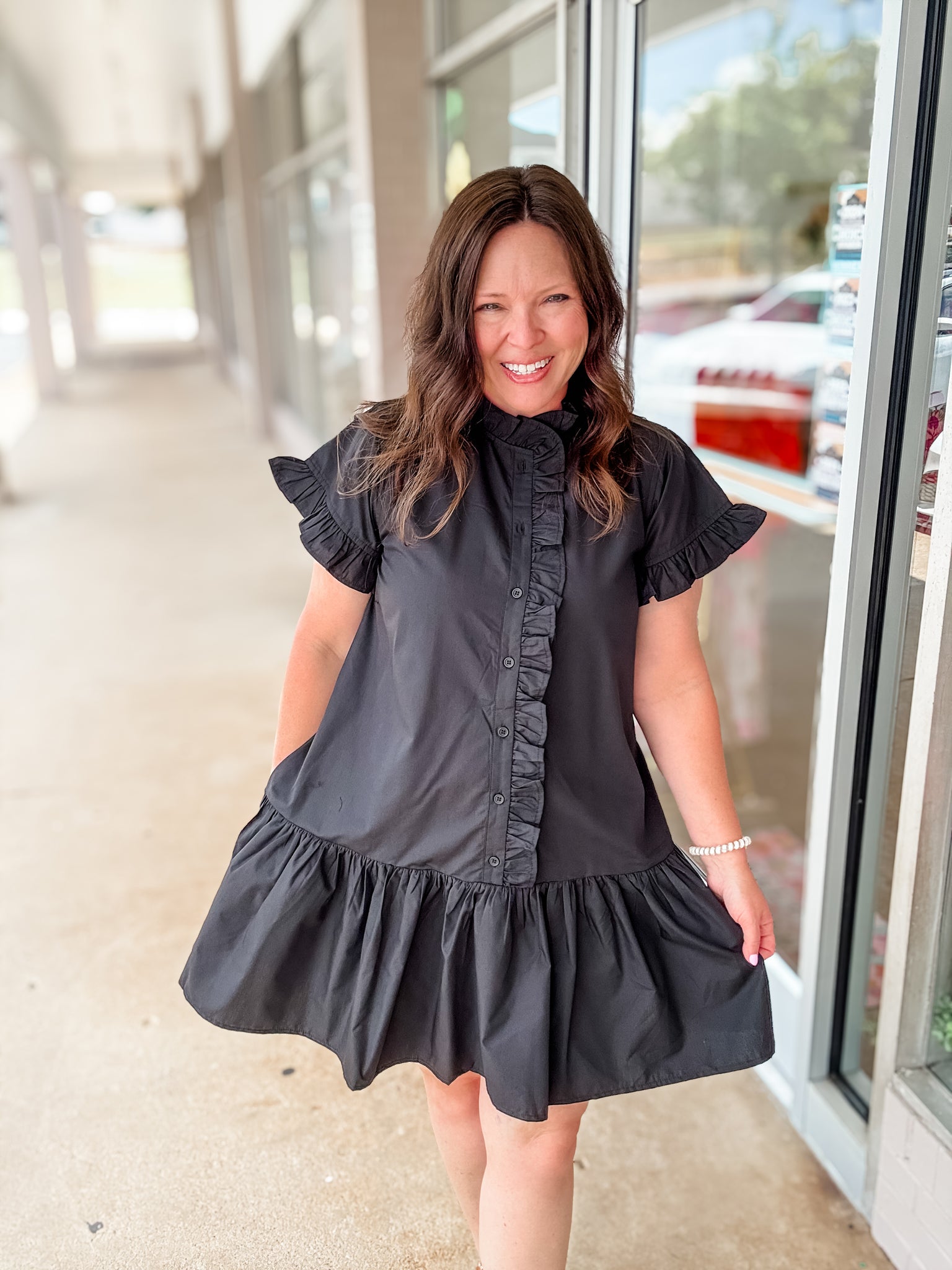 Black Ruffle Dress