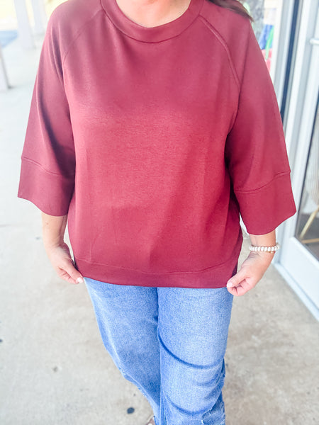 Burgundy Everyday Ease Top
