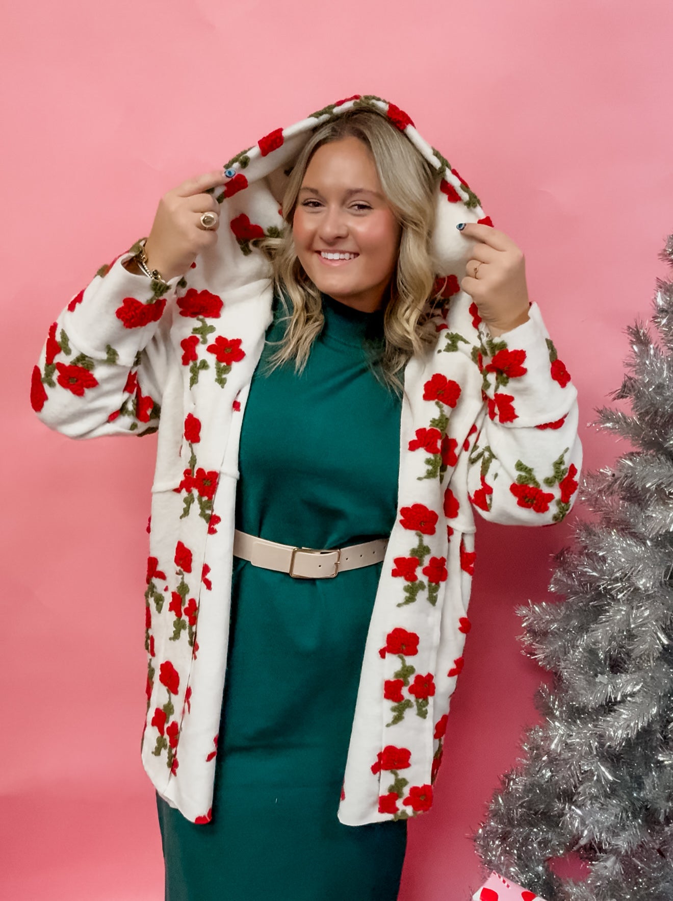 Rosy Glow Cardigan Coat