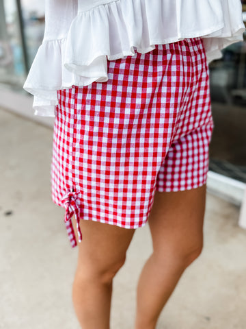 Red Gingham Shorts