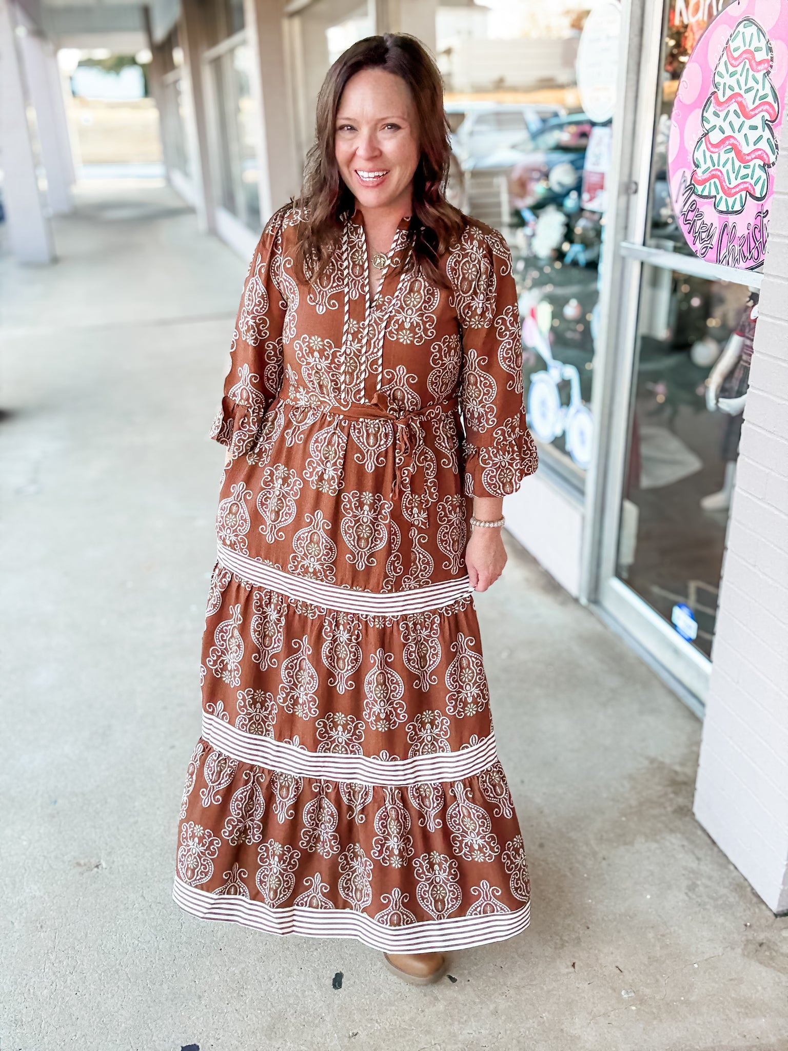 Western Whispers Maxi Dress