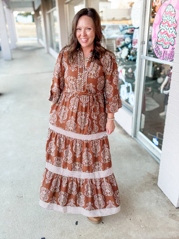 Western Whispers Maxi Dress