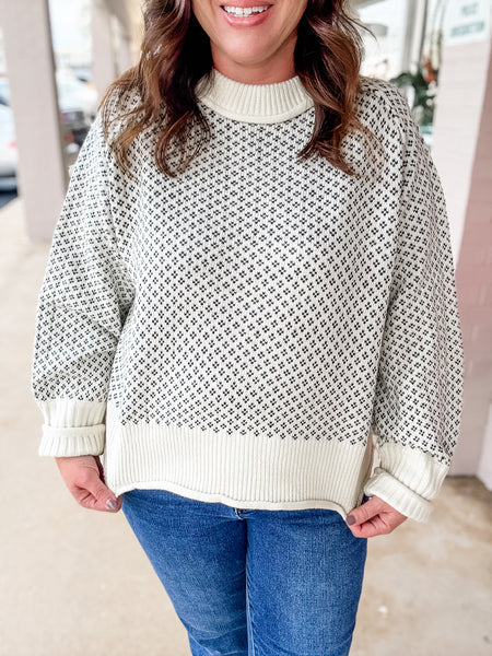 Frosted Lattice Sweater
