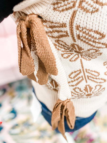 Tie the Knot Sweater Vest:  taupe