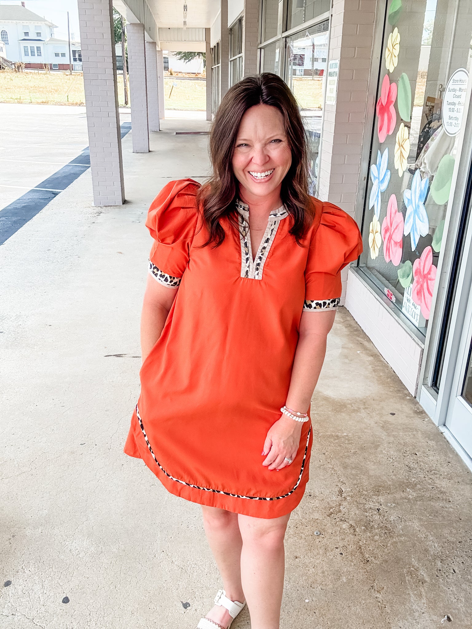 Orange Leopard Dress