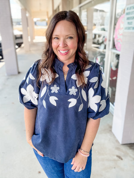 Indigo Bloom Top