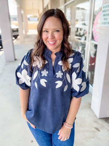 Indigo Bloom Top