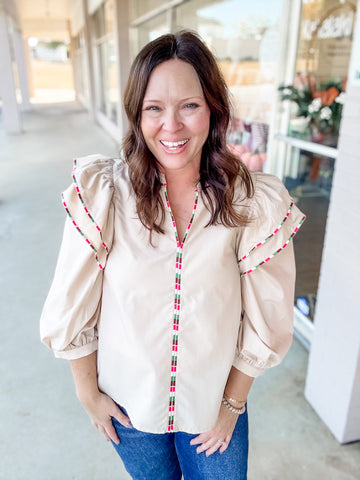 Desert Rose Flutter Top