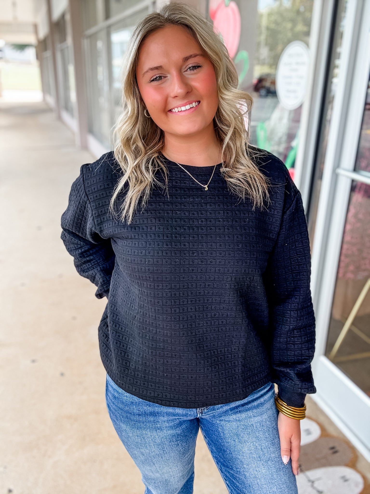Cozy Grid Pullover