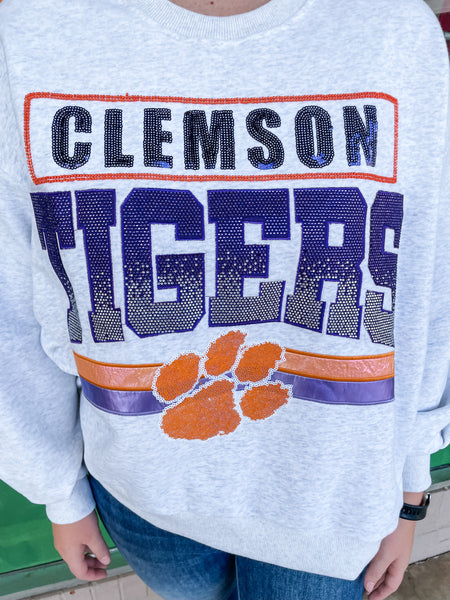 Clemson Vintage Sweatshirt:  Queen of Sparkles