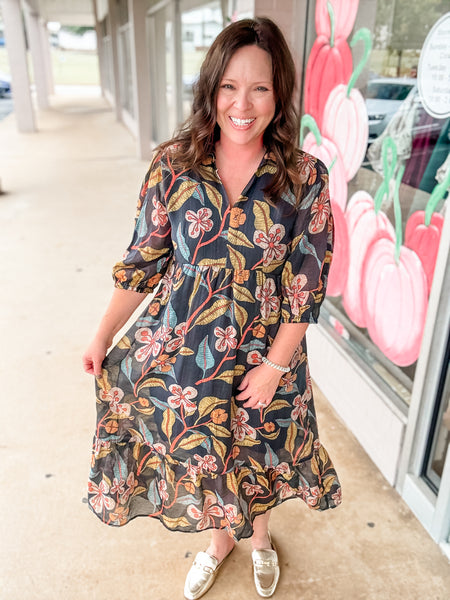 Midnight Tropics Dress
