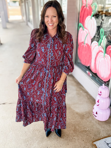 Autumn Vine Maxi Dress