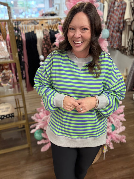 Coastal Breeze Striped Pullover