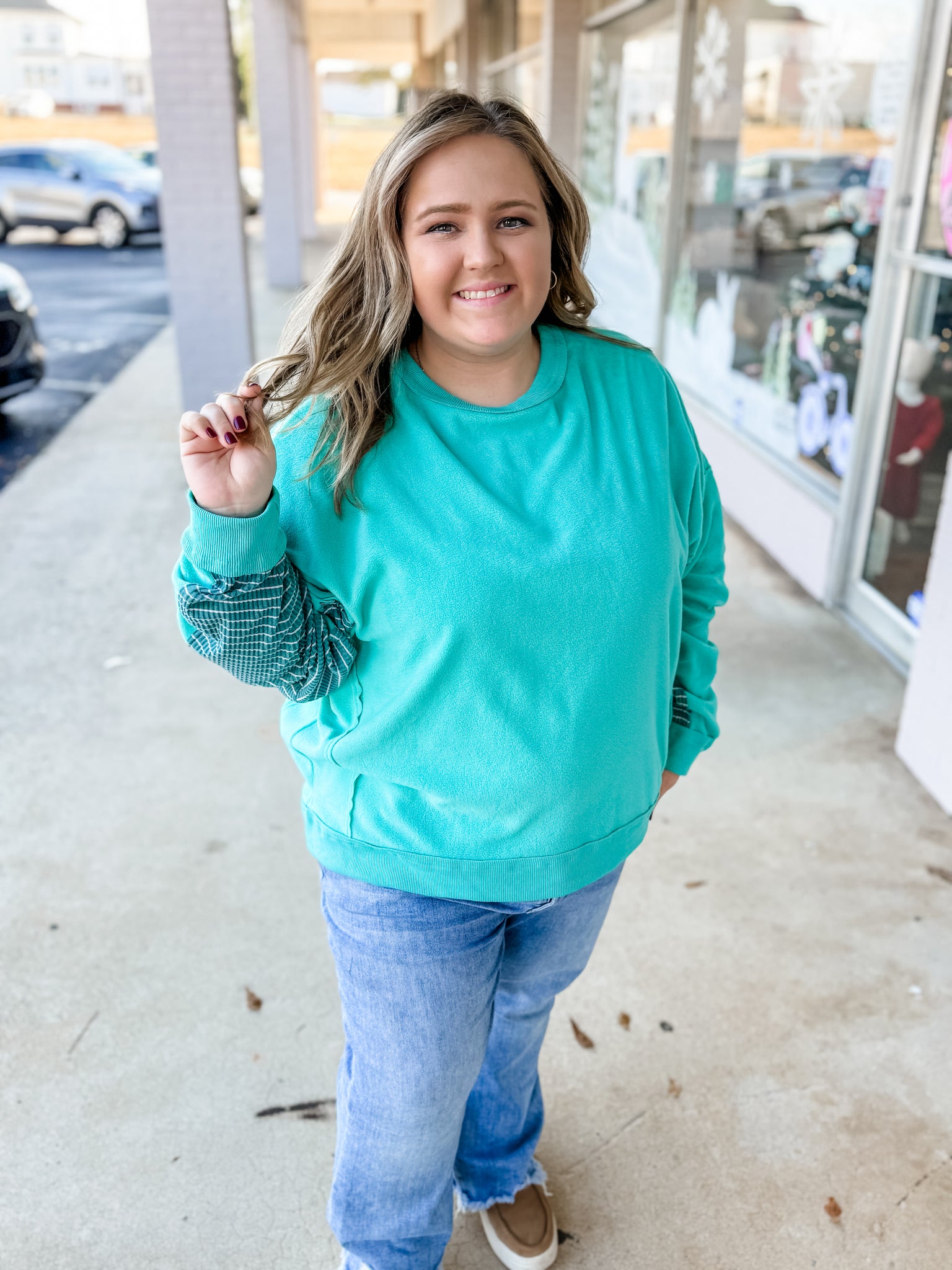 Aqua Breeze Polar Fleece Sweatshirt:  Plus