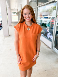 Orange Textured Dress