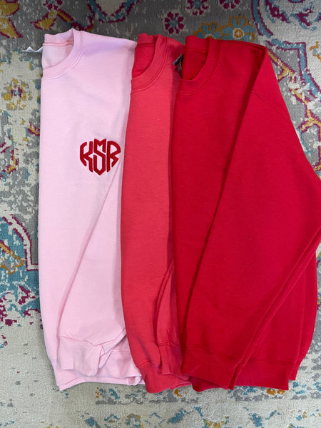 Heart Monogrammed Sweatshirt