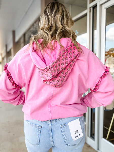 Blossom Bow Ruffle Hoodie