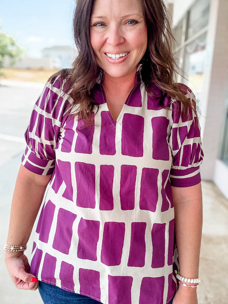 Plum Rectangle Top