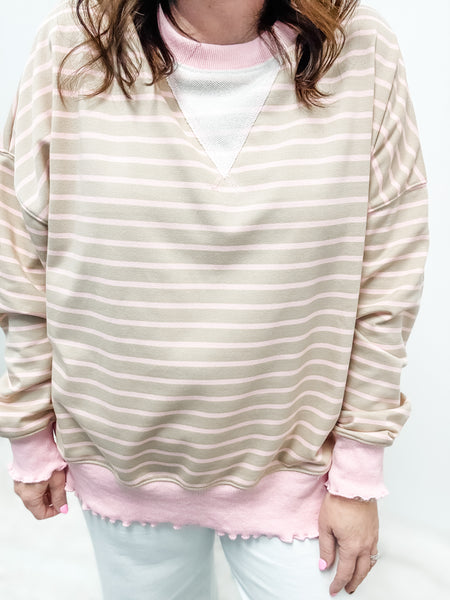 Pink Striped Top