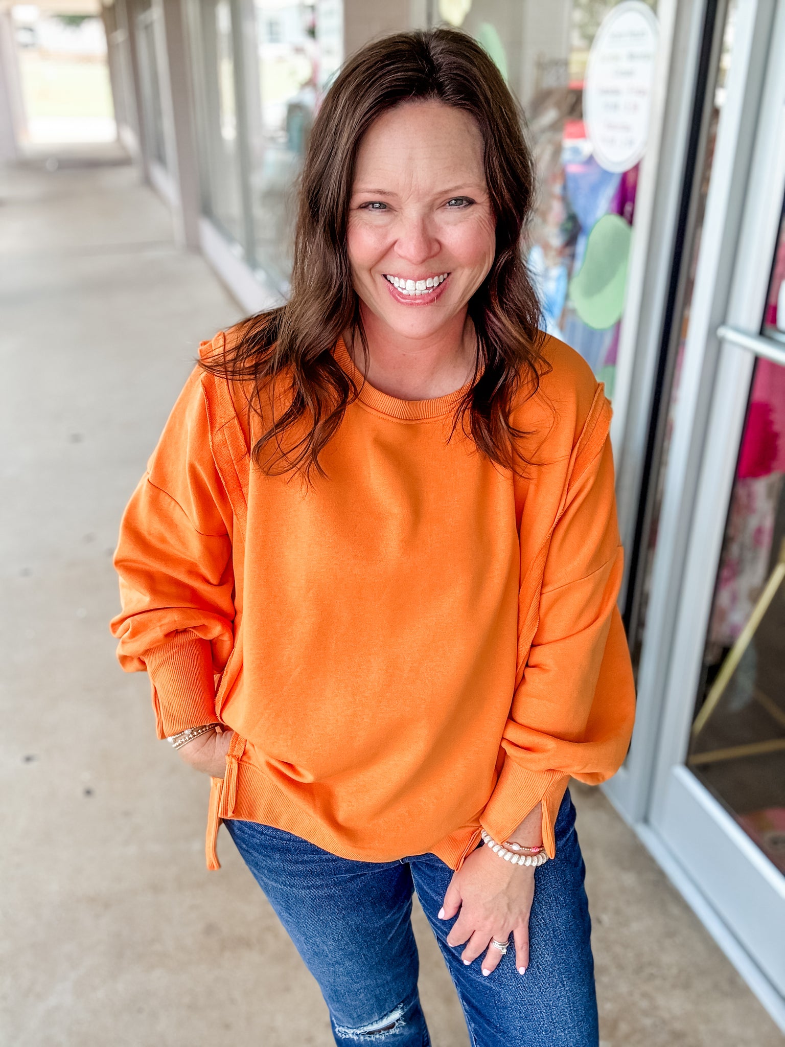 Orange Sweatshirt