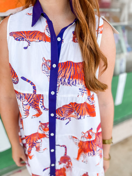 Clemson Poplin Tank Dress:  Stewart Simmons