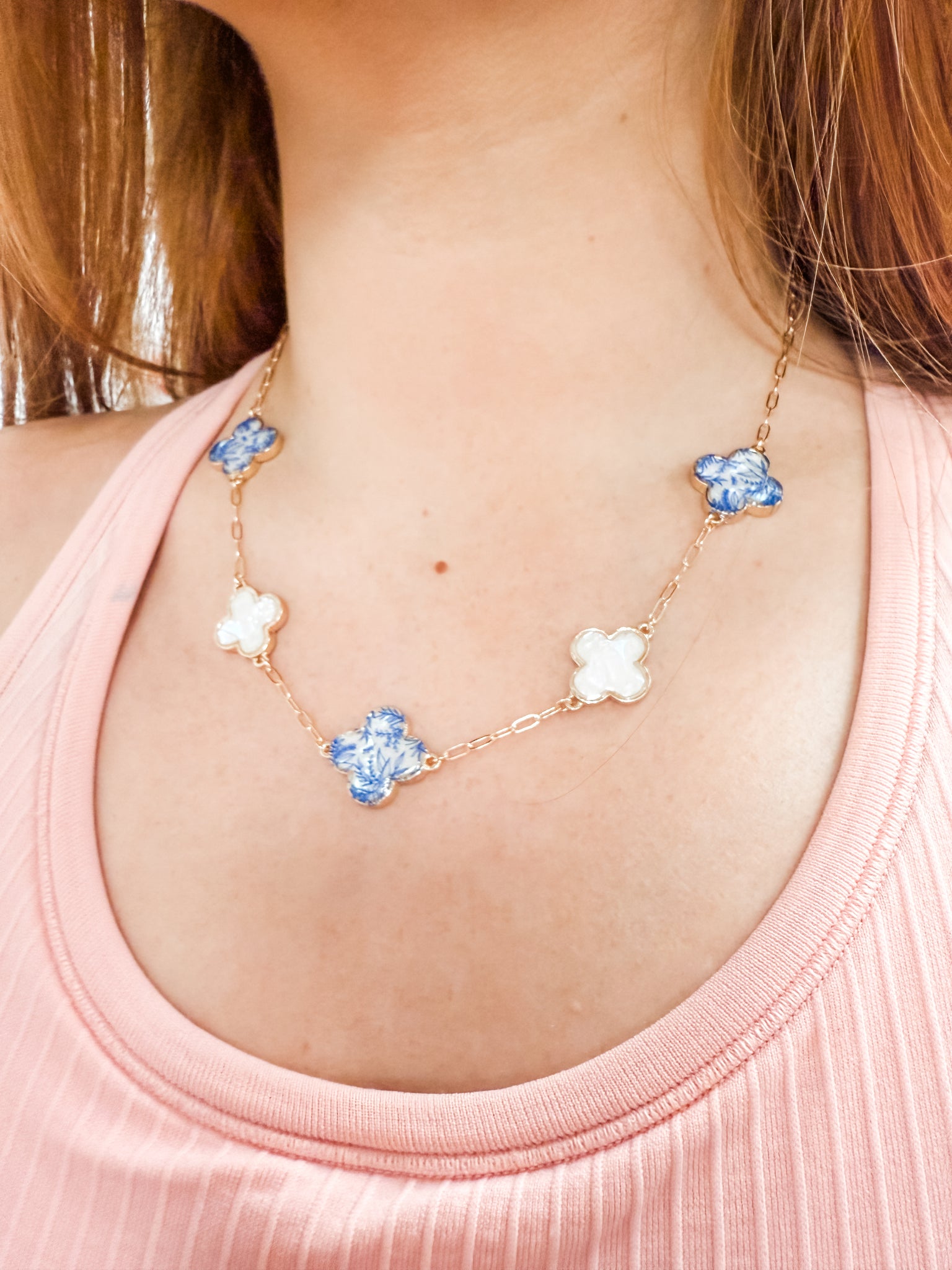 Chinoiserie Clover Necklace