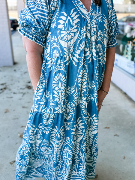 Blue Willow Garden Dress