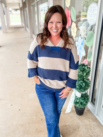 Harbor Breeze Striped Knit Sweater